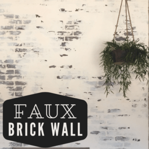 Faux brick wall adds the character of exposed brick to a newer home