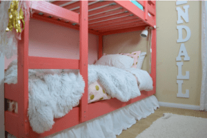 Ikea Bunk Bed Hack using a regular mattress and box spring on the bottom bunk