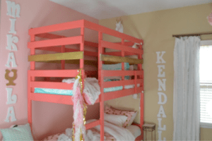 Ikea Bunk Bed Hack for a fort on the top bunk