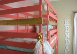 Ikea bunk bed hack to make a fort on the top of the mydal bunk bed