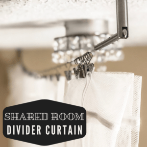 Shared Room divider curtain with all items from ikea