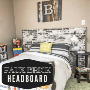 faux brick headboard