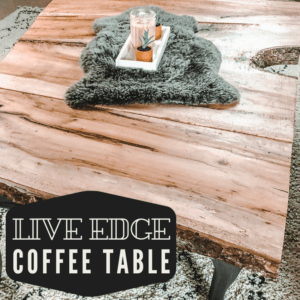 Live edge wood coffee table