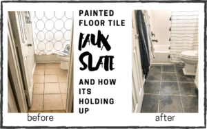 painted floor tile before and after