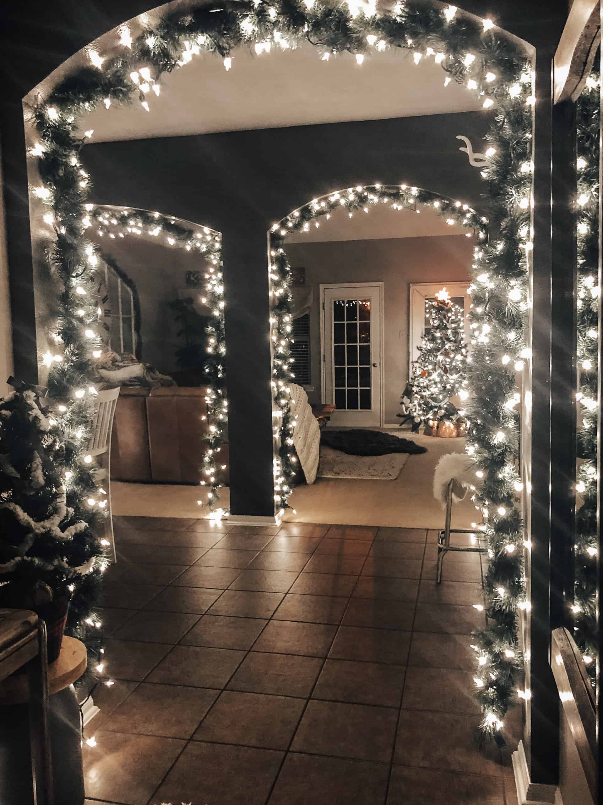 Garden Arch Decorated Christmas