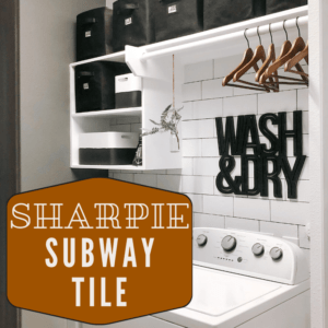 How to make faux subway tile with a sharpie marker