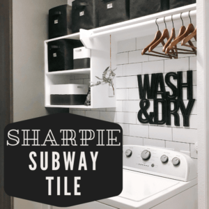 Faux Subway Tile made with Sharpie Marker