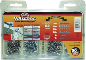 Wall Dog Screw Pack I Use to Mount things on the inside of my closet doors.
