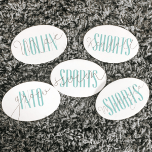 DIY labels for organizing bins and boxes