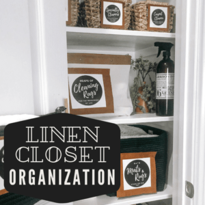linen closet organization