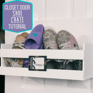 DIY Shoe Bins that Mount to the Closet Door