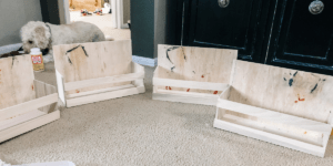 shoe bins assembled