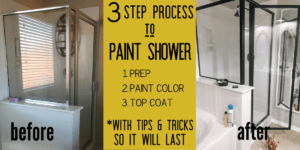 How to Paint Shower- process to make it last