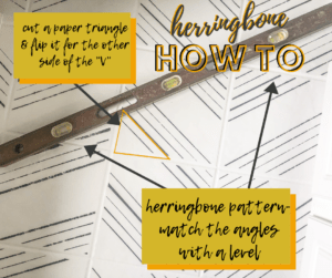 How to Stencil the Herringbone pattern by using the same angles in each column