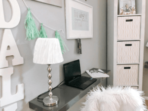 Floating Shelf- as a desk for a small space