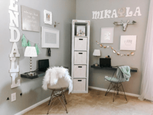 Desks for small spaces- floating shelf desks