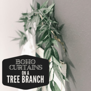How to hang your curtains from a tree branch
