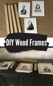 diy wood frames for white and black pictures
