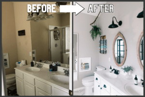 small bathroom makeover before and after pictures