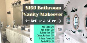 DIY bathroom vanity makeover before and after pictures and costs