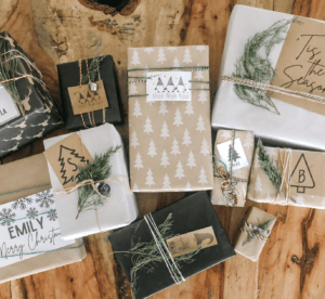 natural christmas gift wrap