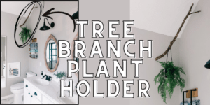tree branch decor with tree branch plant hanger 