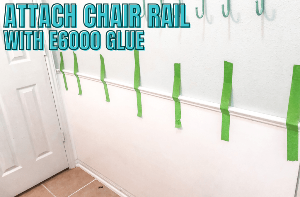 Attach chair rail to wainscoting