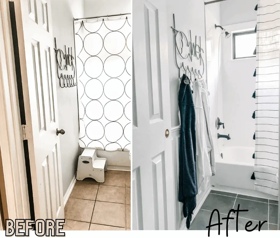 before and after bathroom