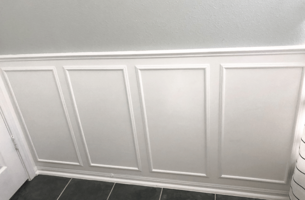 white picture frame wainscoting