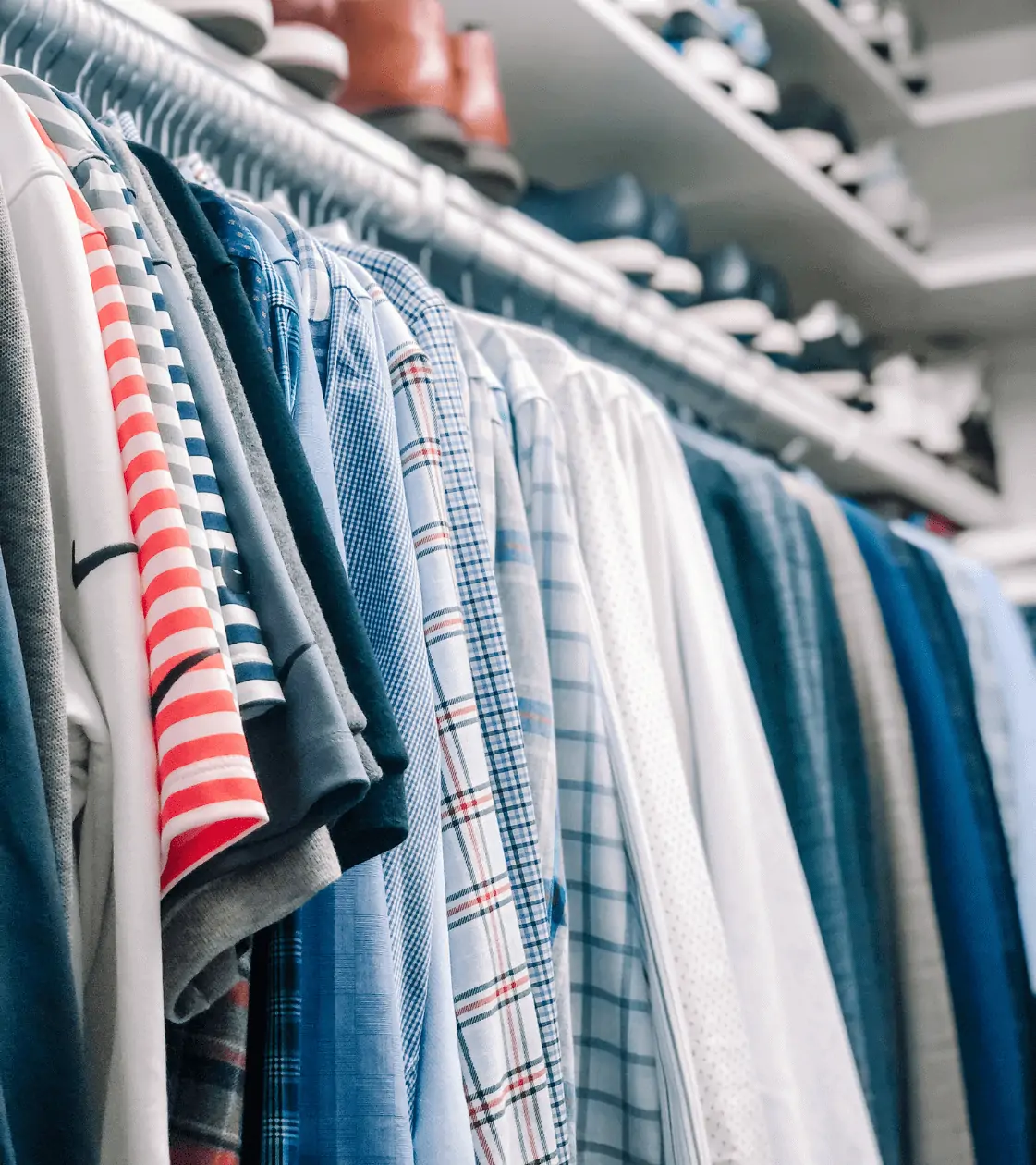 color coded closet