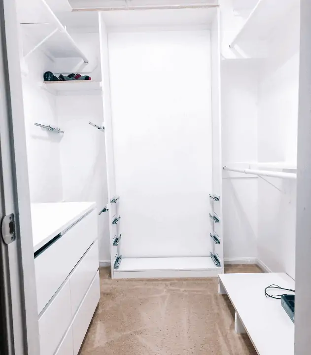 Ikea pax system installed in closet