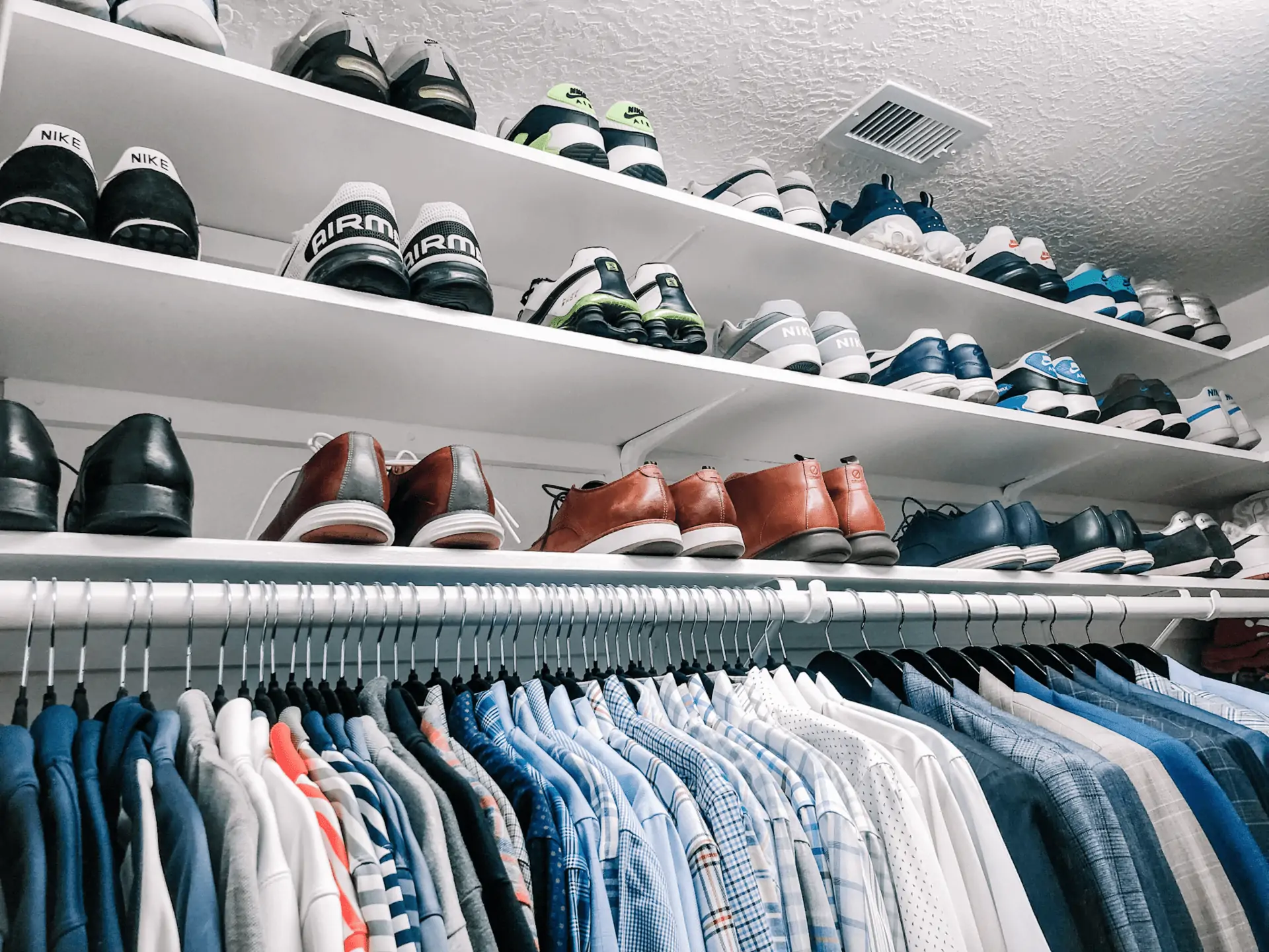 Shoes on top  Closet top shelf organizer, Closet shelf