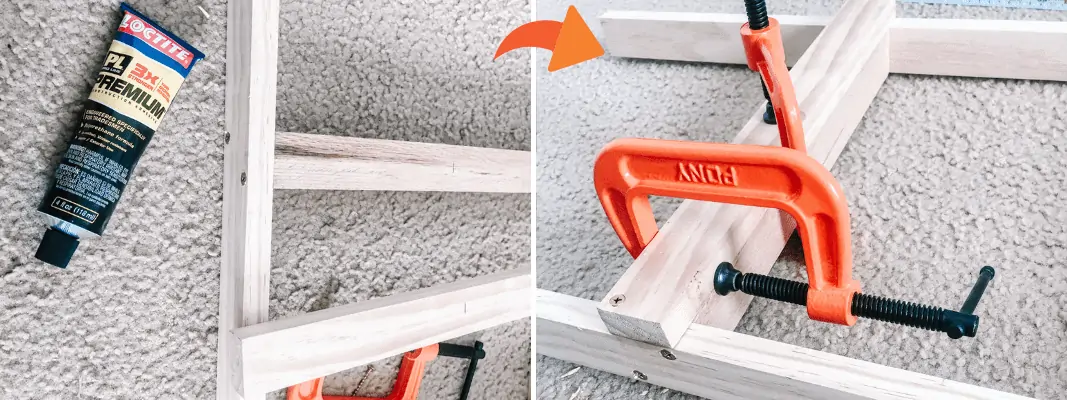 adding wood to make ladder steps wider