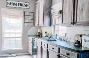 White Washed Kitchen Cabinets